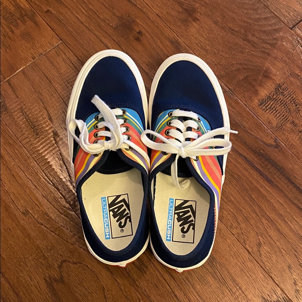 EUC Womens Vans Multicolor Sneakers Size 8 - Picture 2 of 5